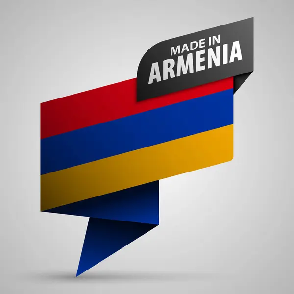 Fabricado Armenia Gráfico Etiqueta Elemento Impacto Para Uso Que Desea Vector De Stock