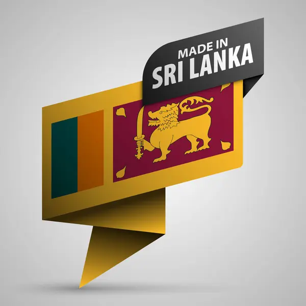 Fabricado Srilanka Gráfico Etiqueta Elemento Impacto Para Uso Que Desea Vector De Stock