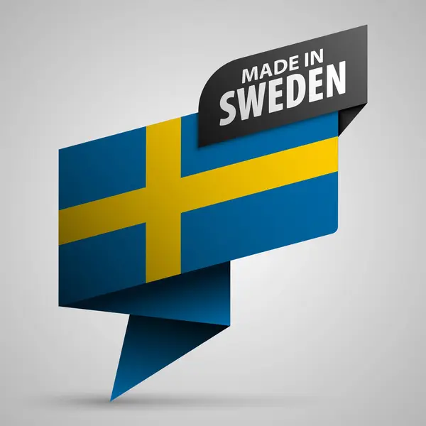 Made Sweden Graphic Label Element Impact Use You Want Make Vectores De Stock Sin Royalties Gratis