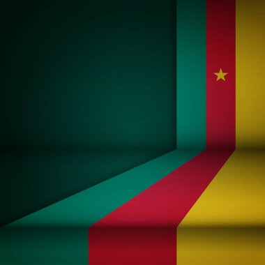 Kenar arkaplan Kamerun grafik ve etiketi. Etki elementi yapmak istediğiniz kullanım için.