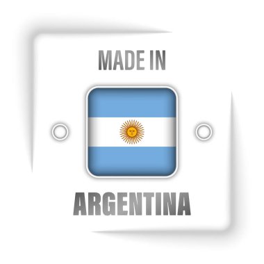 Arjantin grafik ve etiketinden yapılmış. Etki elementi yapmak istediğiniz kullanım için.