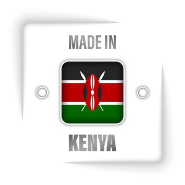 Made in Kenya graphic and label. Element of impact for the use you want to make of it. clipart