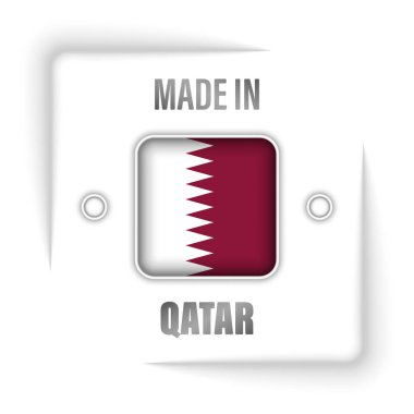 Made in Qatar graphic and label. Element of impact for the use you want to make of it.