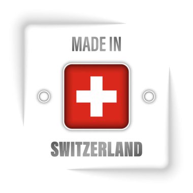 Made in Switzerland graphic and label. Element of impact for the use you want to make of it.