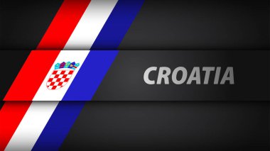 Kenar arkaplan Hırvatistan grafik ve etiketi. Etki elementi yapmak istediğiniz kullanım için.