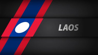 Kenar arkaplanı Laos grafik ve etiketi. Etki elementi yapmak istediğiniz kullanım için.