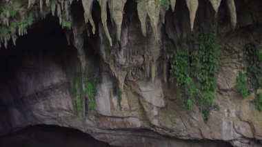Malezya Borneo, Mulu Ulusal Parkı 'ndaki dünyanın en büyük mağaralarından birinin inanılmaz manzarası..