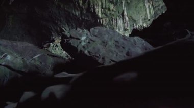 Malezya Borneo, Mulu Ulusal Parkı 'ndaki dünyanın en büyük mağaralarından birinin inanılmaz manzarası..