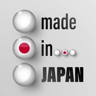 Japonya 'da grafik ve etiketle yapılmış. Etki elementi yapmak istediğiniz kullanım için.