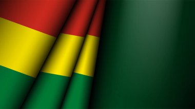 Bolivya grafik ve etiketinin katlanmış bayrağı. Etki elementi yapmak istediğiniz kullanım için.