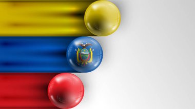 Ekvador grafik ve etiketinin arka plan bayrağı. Etki elementi yapmak istediğiniz kullanım için.