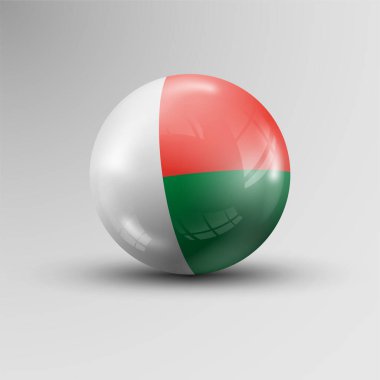 Madagaskar bayrağıyla 3 boyutlu arkaplan