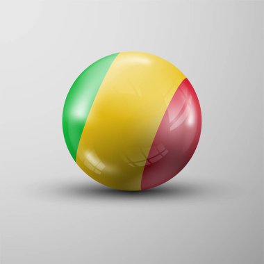 Mali bayrağıyla 3d küre arkaplanı