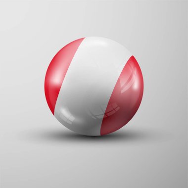 Peru bayrağıyla 3d küre arkaplanı