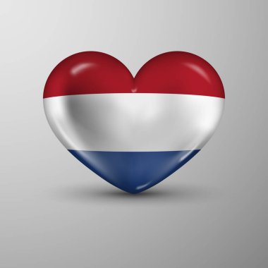 3D kalp geçmişi ve Hollanda bayrağı. Kullanmak istediğiniz etki için bir unsur.
