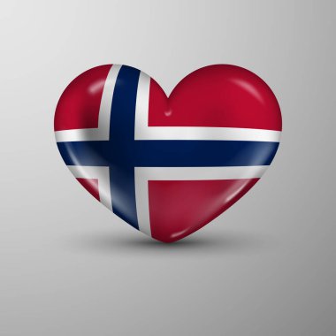 3D kalp geçmişi ve Norveç bayrağı. Kullanmak istediğiniz etki için bir unsur.