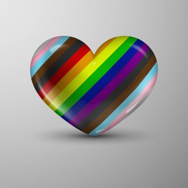 Background with LGBTQ inclusive pride flag. Perfect element also for Pride Month events. Tolerance and freedom concept clipart