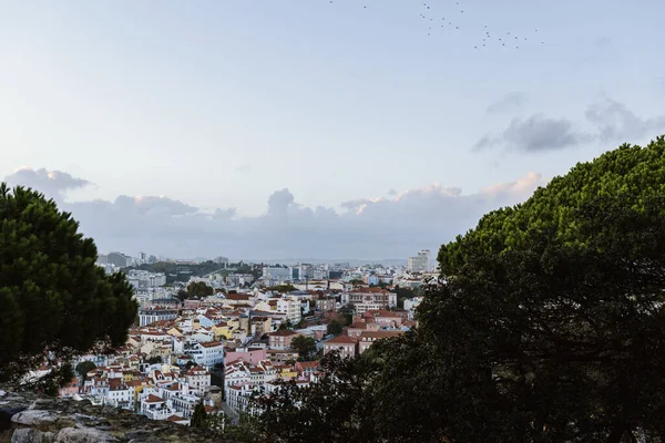 Повітряний Панорамний Вид Лісабон Португалія Дронова Фотографія Старого Міста Лісабона — стокове фото