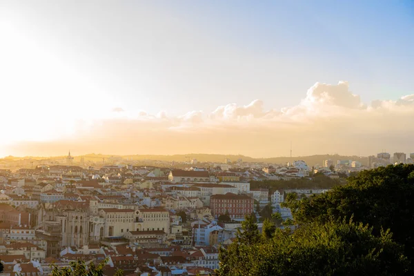 Повітряний Панорамний Вид Лісабон Португалія Дронова Фотографія Старого Міста Лісабона — стокове фото