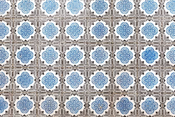 Azejulos Wall Ceramic Tiles Typical Portuguese Architecture Traditional Mosaic Background — Stock Photo, Image