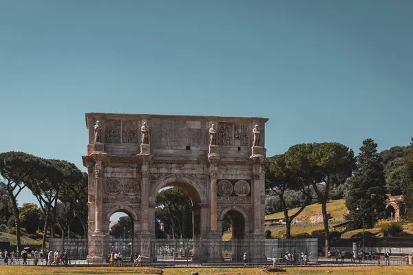 Arco Constantino Cerca Del Coliseo Como Atracción Turística Roma Italia —  Fotos de Stock