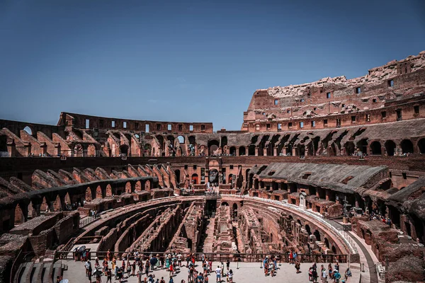 Interior View Ancient Amphitheater Colosseum Rome Italy — Stock Photo, Image