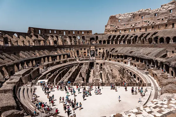 Vue Intérieure Ancien Amphithéâtre Colisée Rome Italie — Photo