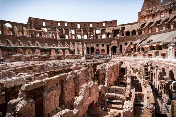 Вид Стародавній Амфітеатр Колізею Рим Італія — стокове фото
