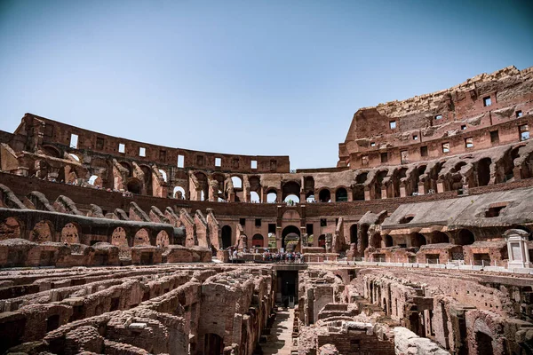 Вид Стародавній Амфітеатр Колізею Рим Італія — стокове фото