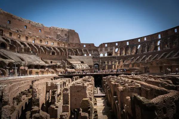 Veduta Antico Anfiteatro Del Colosseo Roma — Foto Stock