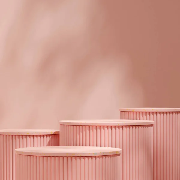 분홍색 사각형 렌더링 이미지 대리석 — 스톡 사진