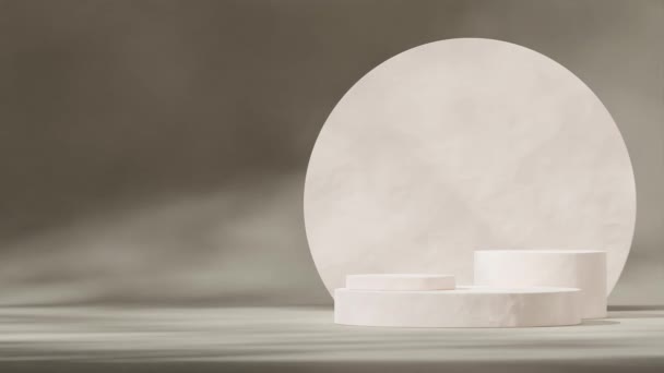 Scène Maquette Cylindre Blanc Texturé Podium Avec Boucle Sans Couture — Video