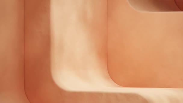 Вигнута Площа Підлоги Кадрі Рендерингу Порожнього Макету Світло Помаранчевого Порожнього — стокове відео