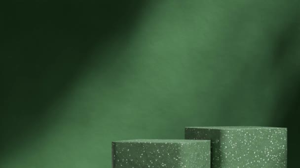 Темна Шорстка Текстурована Стіна Візуалізації Кадрів Порожнього Простору Зеленого Тераццового — стокове відео