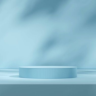 3D görüntüleme sahnesi en düşük arkaplan ile koyu mavi gökyüzü podyumu