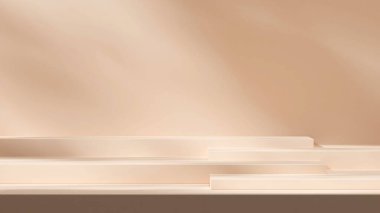 En az boş ürün sahnesi açık tenli podyum 3d model modelleme şablonu manzara düzeninde