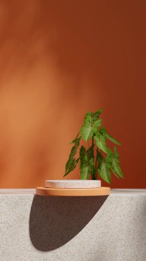 portre içinde turuncu renkli kıvrımlı silindir asgari görüntü, 3D boş model oluşturur