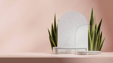 peyzaj kemerleri arka plan, 3d boş uzay mermeri dokusu eğimli silindir rendeleme