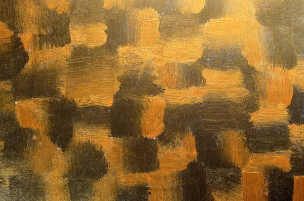 Sujo Abstrato Arte Fundo Dourado Com Marrom Escuro — Fotografia de Stock