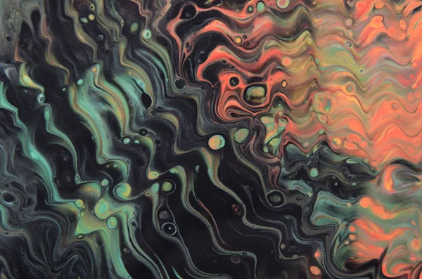 Colorful Art Background Waves Black — Stock Photo, Image