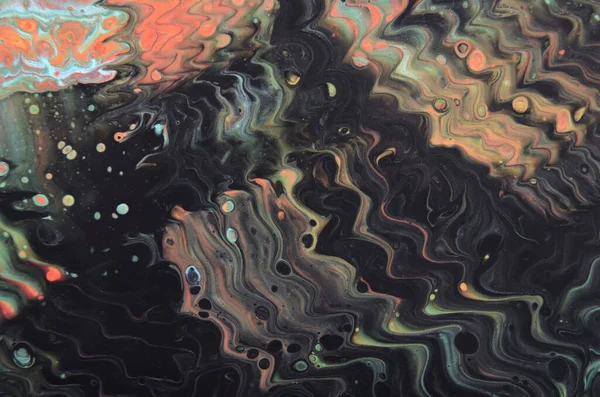 Siyah Dalgalı Renkli Sanat Arkaplanı — Stok fotoğraf
