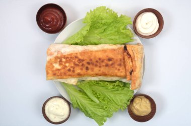 fotoğraf shawarma - malzemeli sosisli sandviç