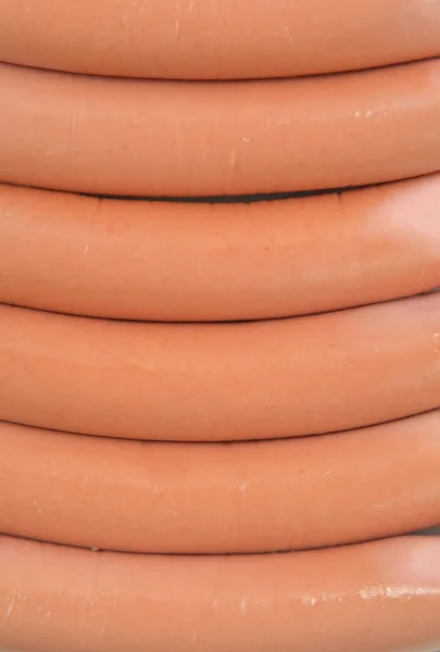 Background Peeled Sausages Close — Stock Photo, Image