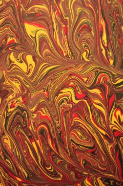 Bir sonbahar veya şeker teması için sarı ve kırmızı tonlarda dalga benzeri bir arkaplan