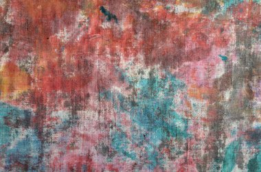 Ressamın tuvalinin kumaşında parlak sanat arkaplanı