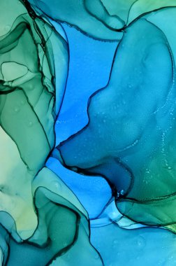 mavi-yeşil tonlarda bulanıklıktan oluşan sanat arkaplanı