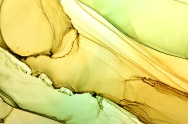 Sarı katmanlı çizgilerin soyut sanat arkaplanı