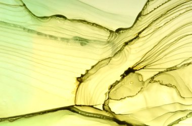 Sarı katmanlı çizgilerin soyut sanat arkaplanı