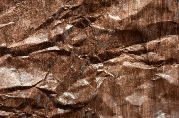 Buruşmuş kahverengi kağıdın basit arkaplanı