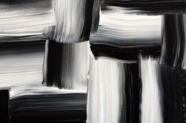 Fırça darbelerinin basit siyah beyaz arkaplanı